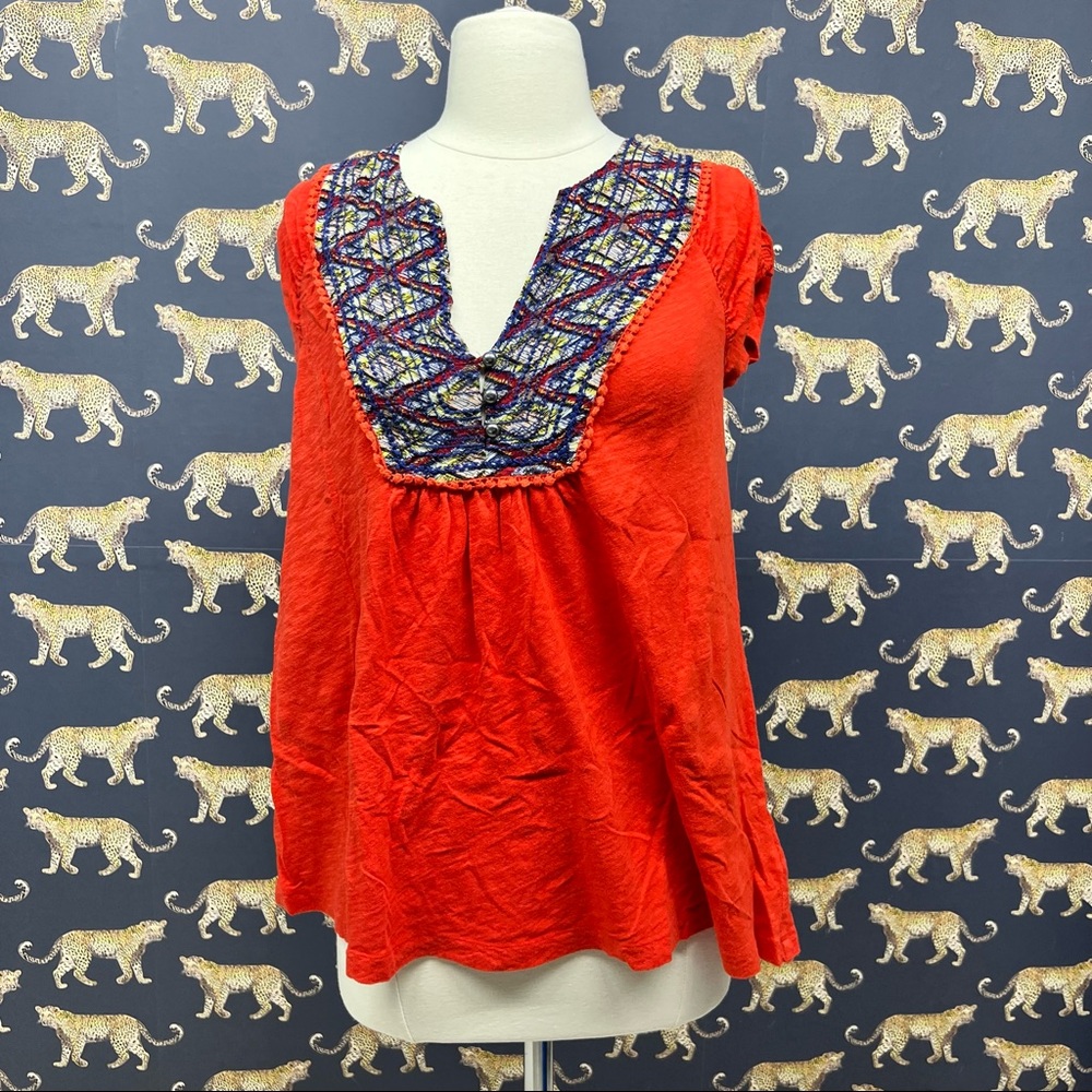 Anthropologie Meadow Rue Embellished Top